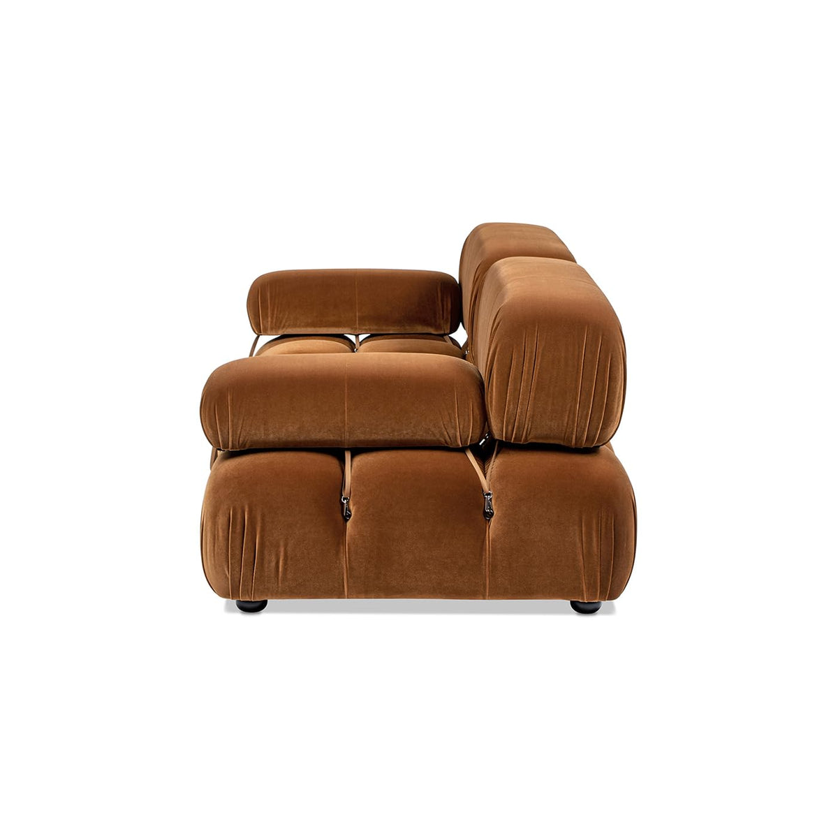 Burnt Orange Performance Velvet 2-Piece Loveseat Sofa N598