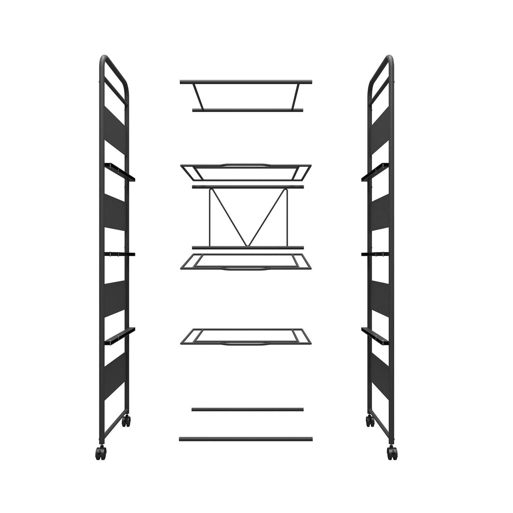 4-Tier Metal File Cart with Wheels T999