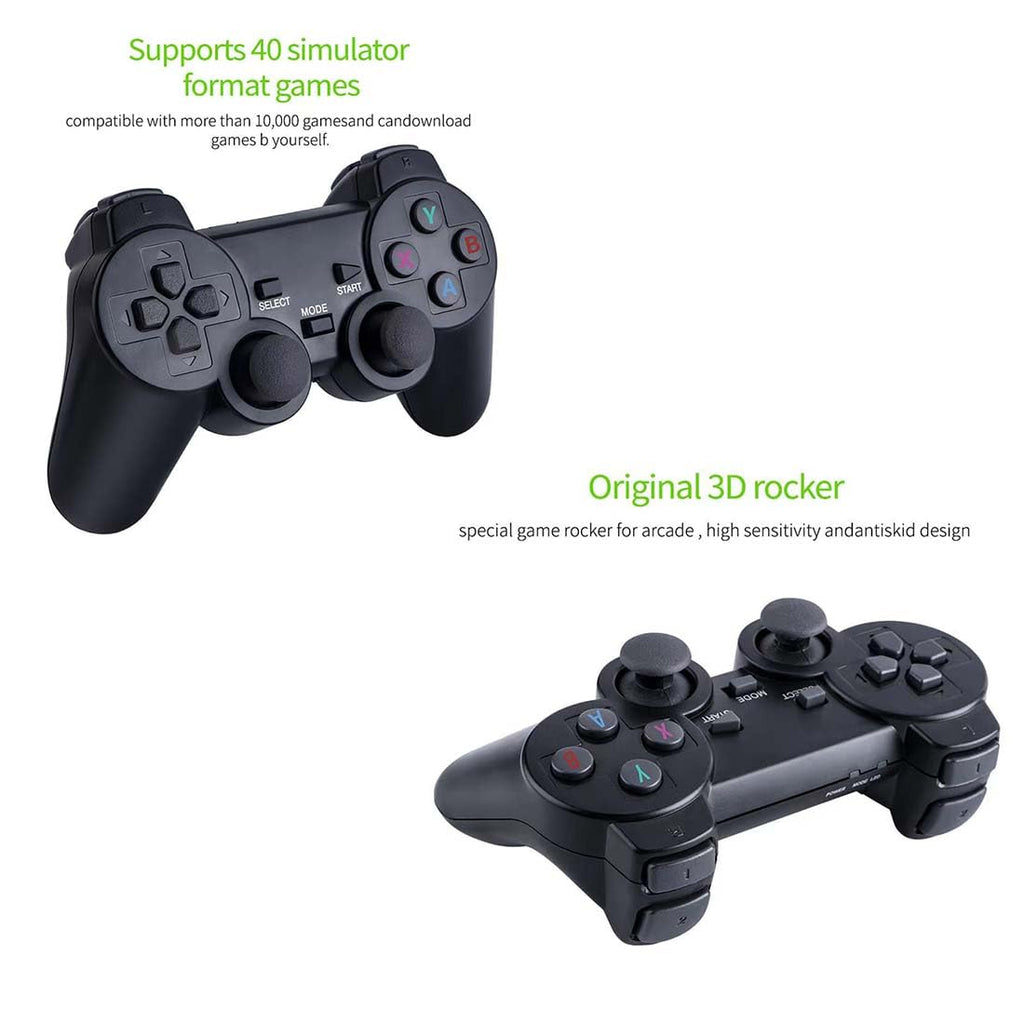 4K Retro Game Console with 2 Wireless Controllers 64GB D622461