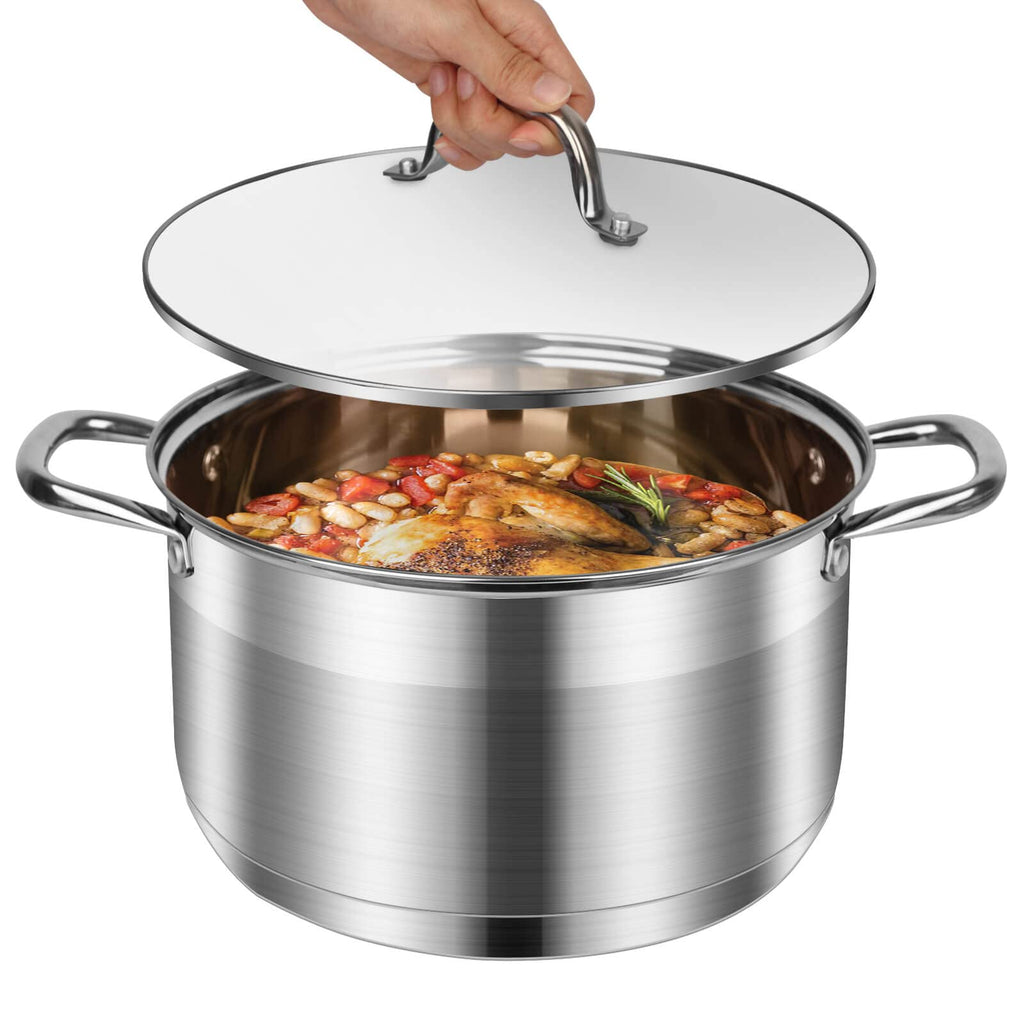 10 Quart Stainless Steel Stock Pot with Lid Q82711