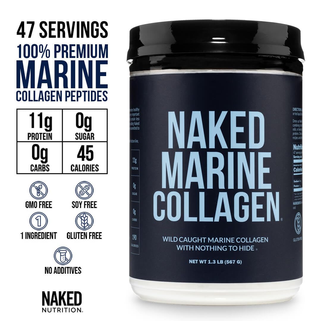 Unflavored Marine Collagen Peptides Protein Powder 47 Servings C2773