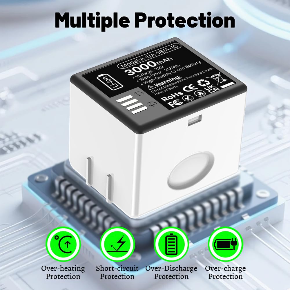 2-Pack Rechargeable Batteries with Charging Station F433