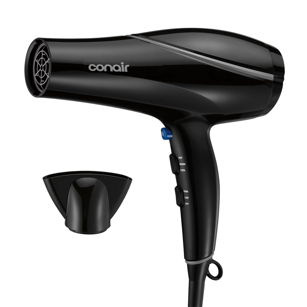 Black Ceramic Hair Dryer with Concentrator Attachment H7669