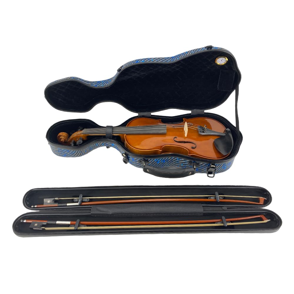 4/4 Carbon Fiber Lightweight Hard Shell Violin Case with Bow Case O237588