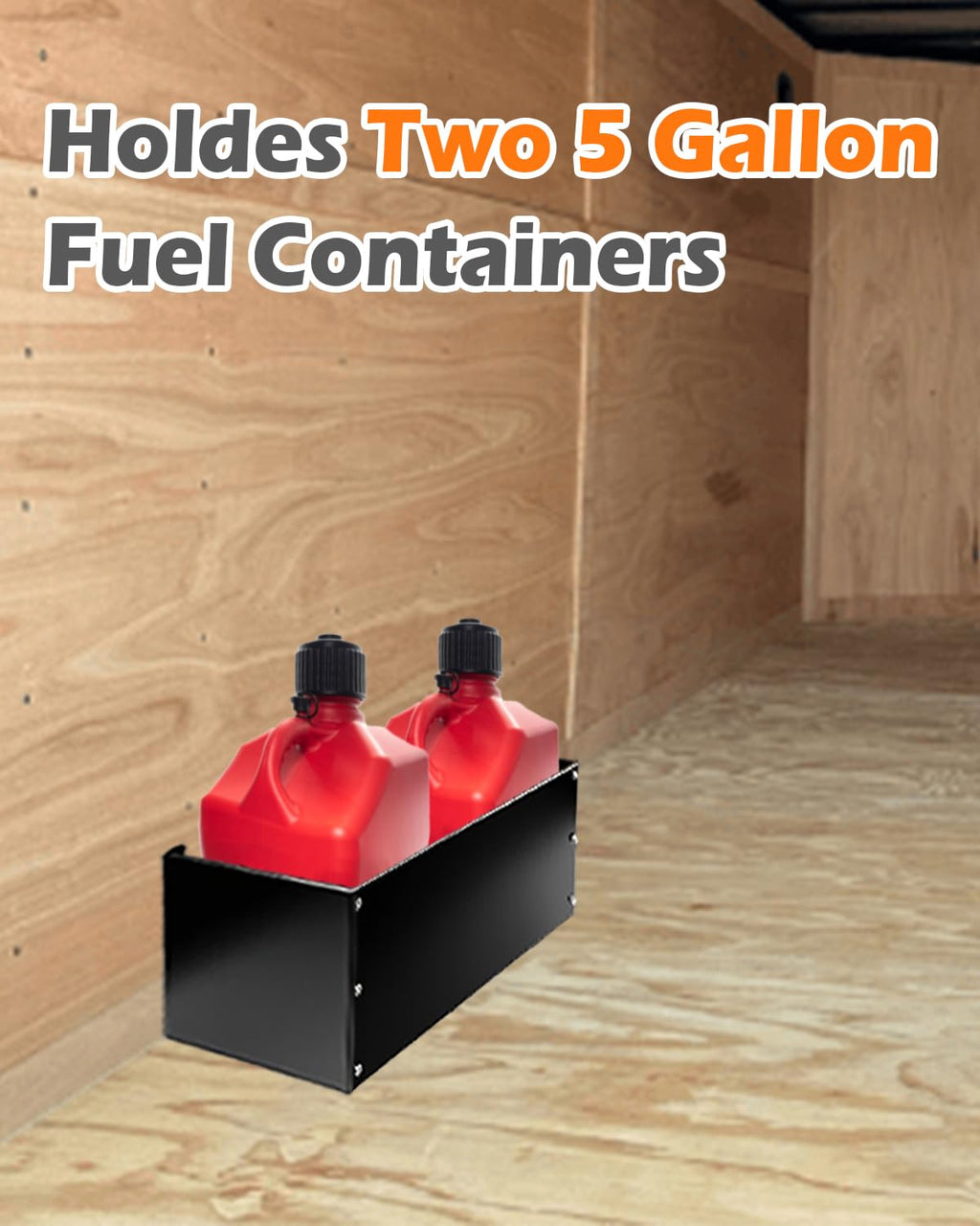 Gas Can Holder Rack for Two 5 Gallon Fuel Containers B4179