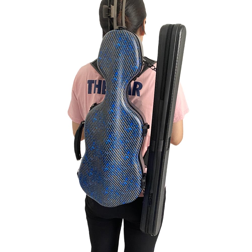 4/4 Carbon Fiber Lightweight Hard Shell Violin Case with Bow Case O237588