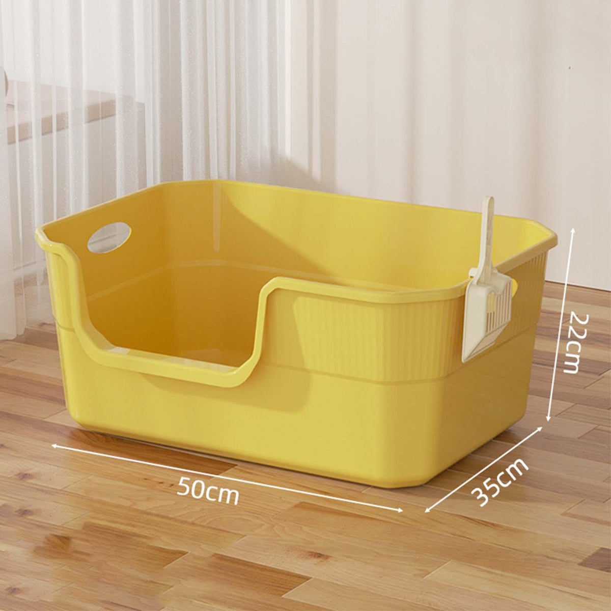 Open Top Cat Litter Tray with Frame PP T907125