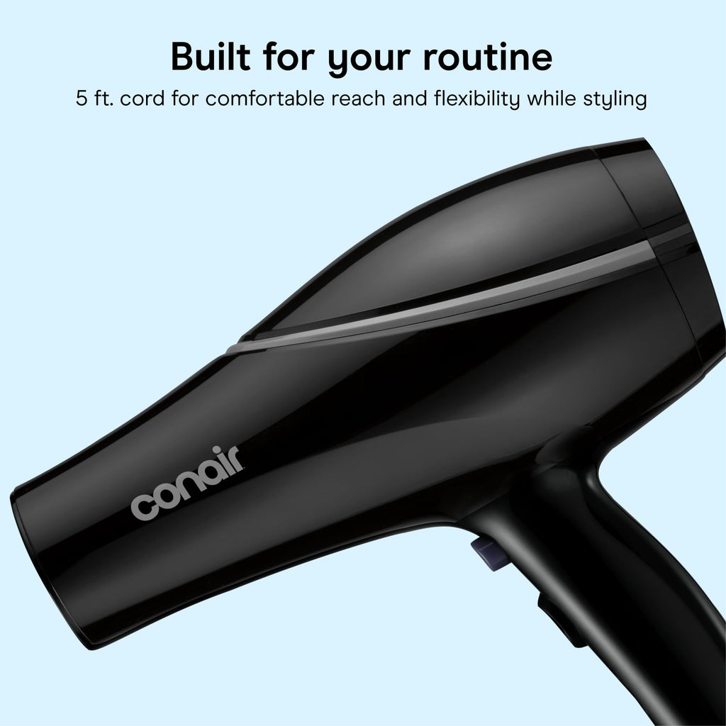 Black Ceramic Hair Dryer with Concentrator Attachment H7669