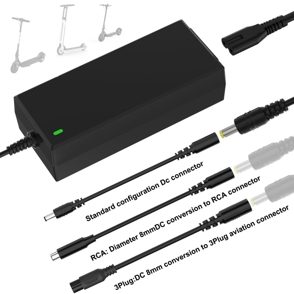 42V 2A Scooter Charger 4 in 1 Removable Connector G90603