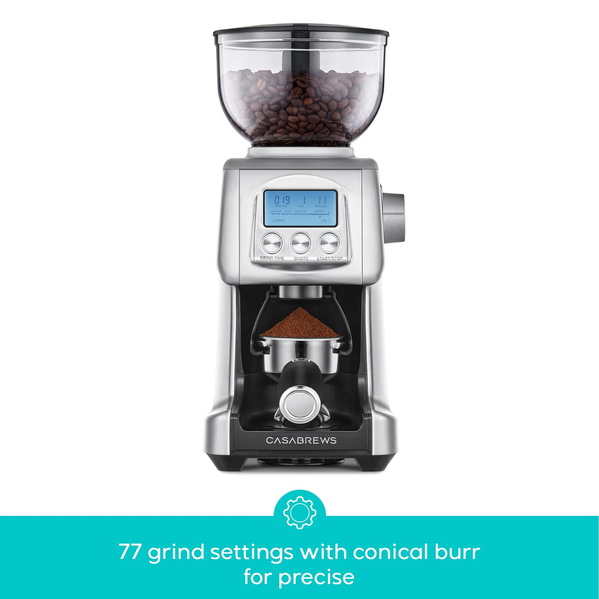 Electric Conical Burr Coffee Grinder with LCD Display A9510