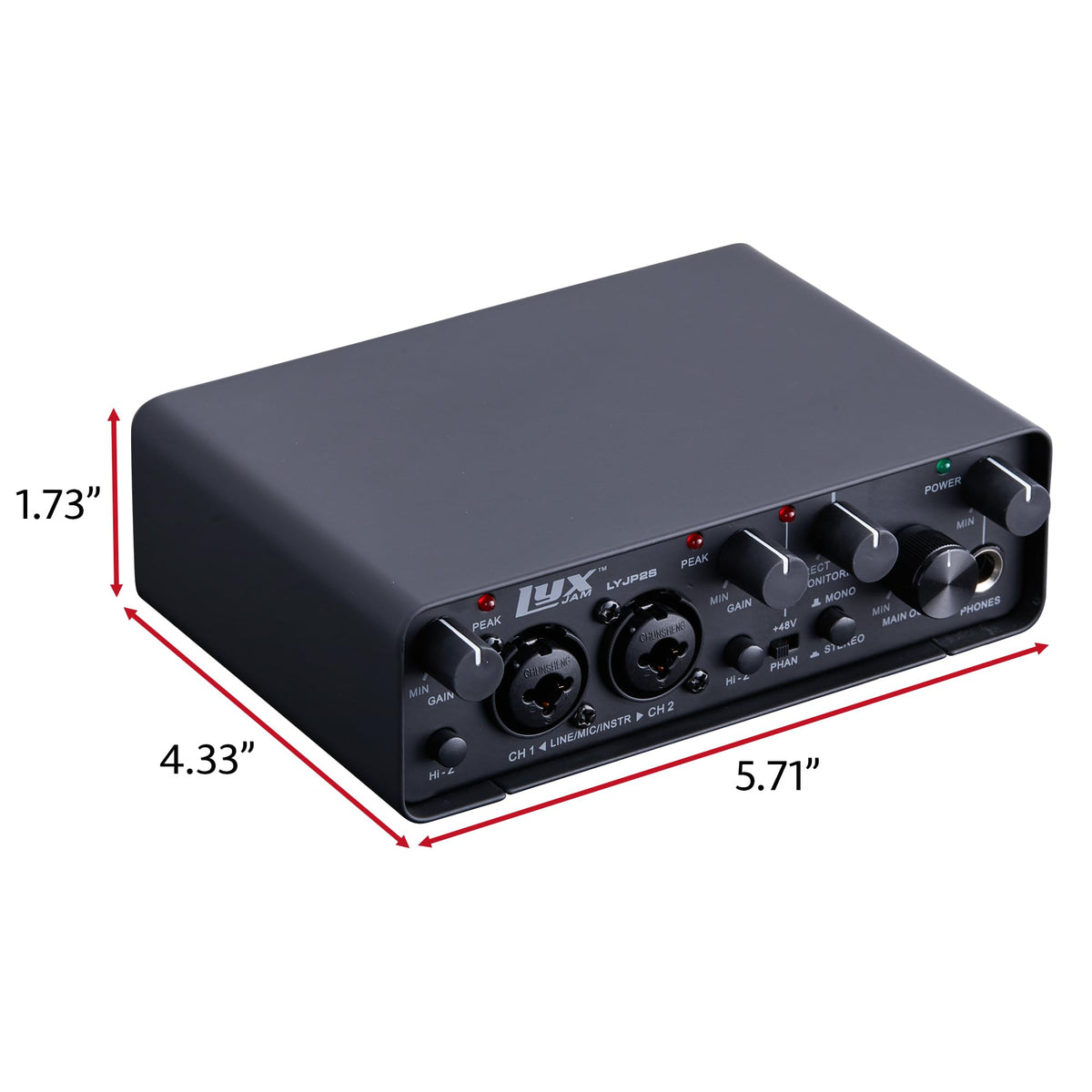 2x2 USB Audio Interface Recording Bundle with Condenser Mic, Headphones, Shockmount, XLR Cable N43028