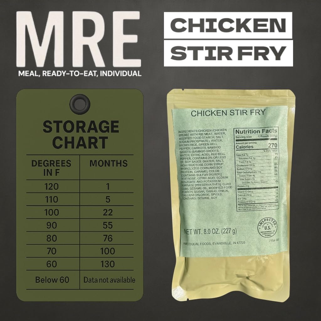 12 Pack Chicken Stir Fry Meal-Ready-to-Eat Entree X114