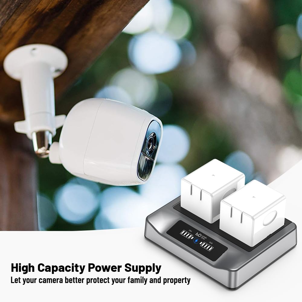 2-Pack Rechargeable Batteries with Charging Station F433