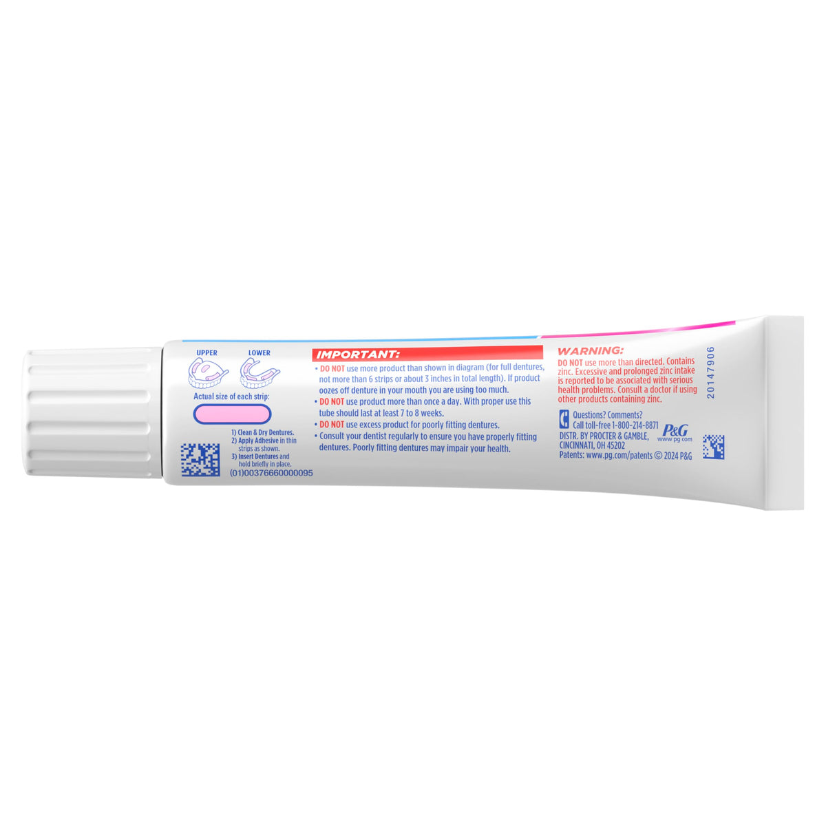 Denture Adhesive Cream 2.4 oz 3-Pack K64114