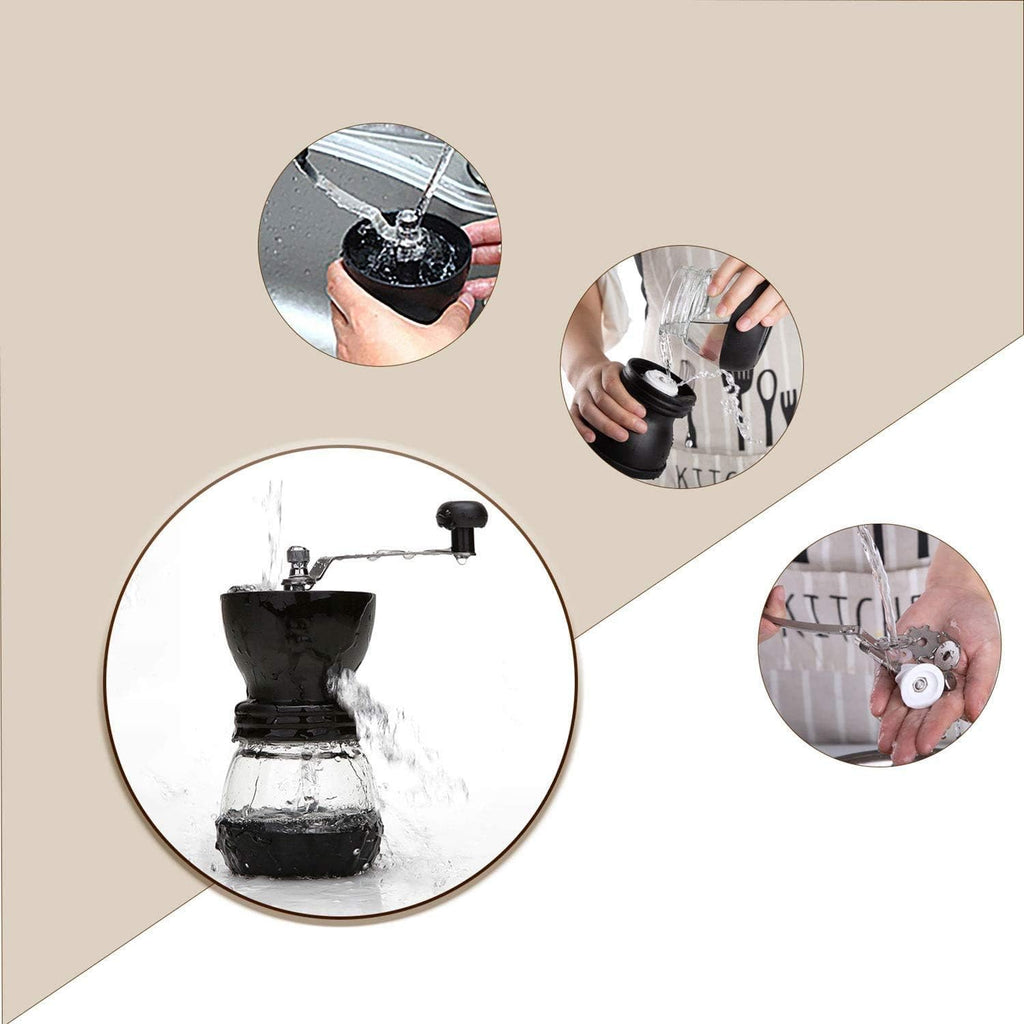 Manual Coffee Grinder with Ceramic Burr and 2 Glass Jars U6627