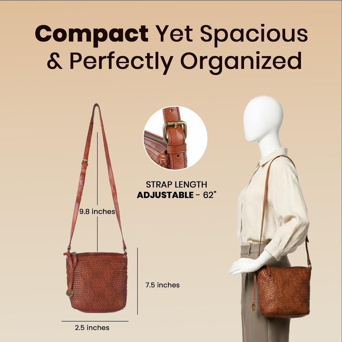 Genuine Leather Crossbody Sling Bag J245414