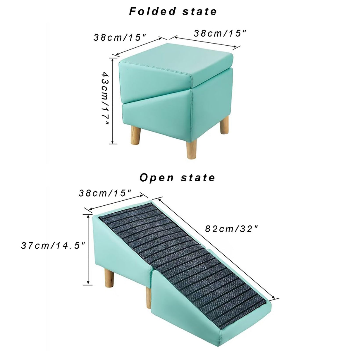 Foldable Non-Slip Pet Stairs and Ramp N7806