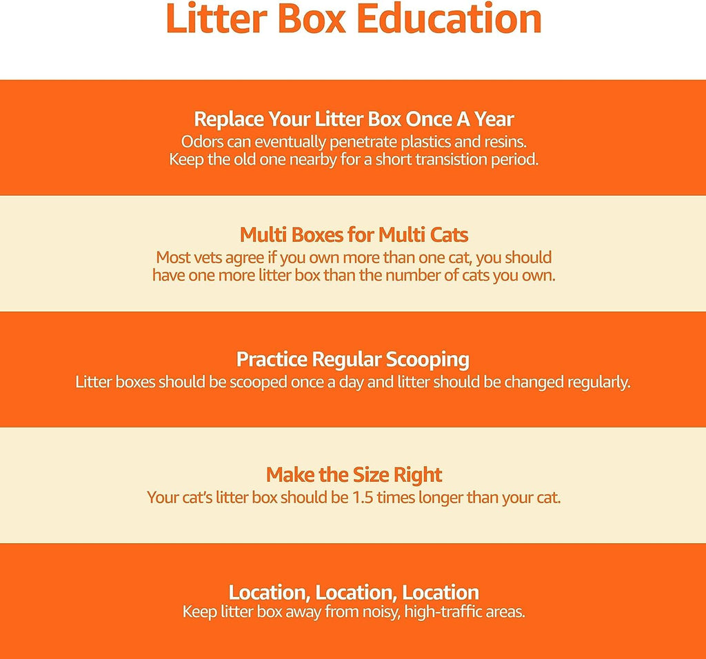Large Top Entry Cat Litter Box with High Sides and Scoop T617