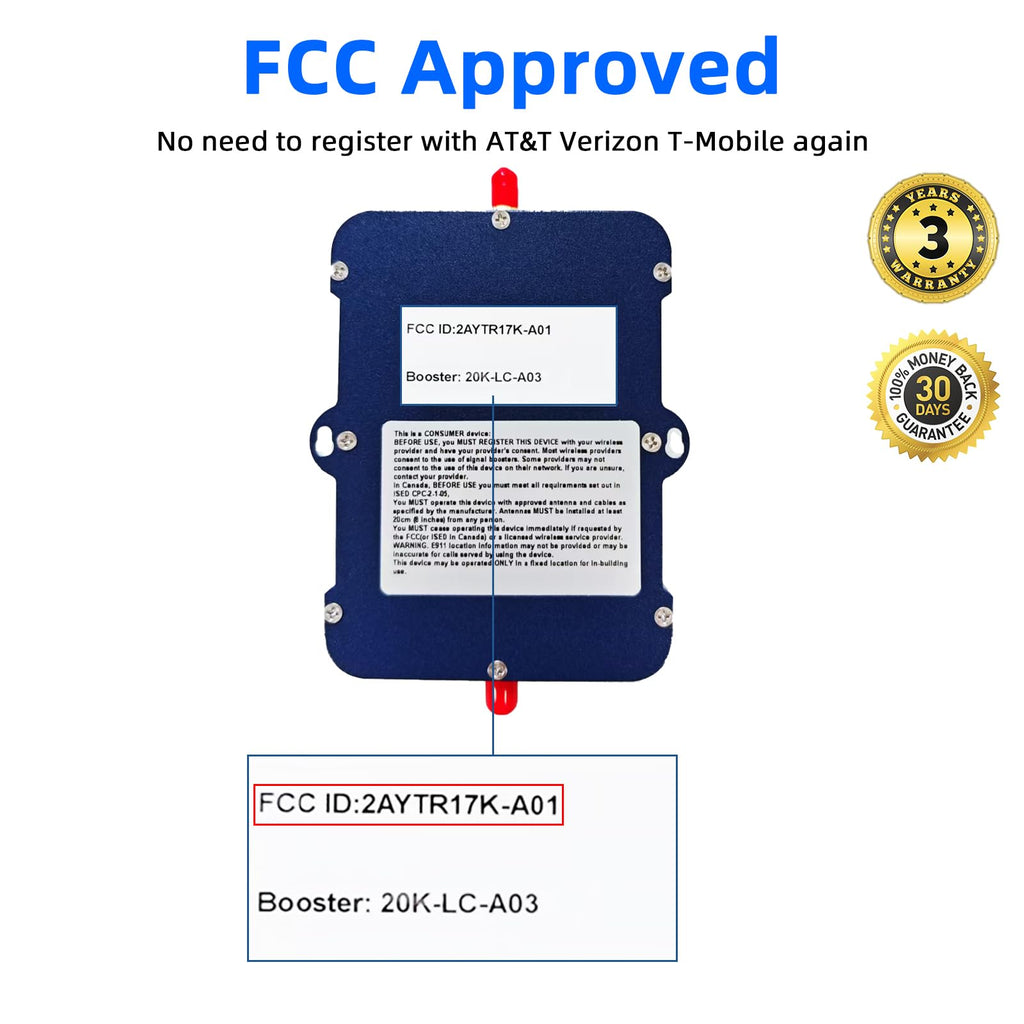 Cell Phone Booster for Home & Office, Up to 3000 Sq.Ft, Supports Band 12/17/13/5 F90830