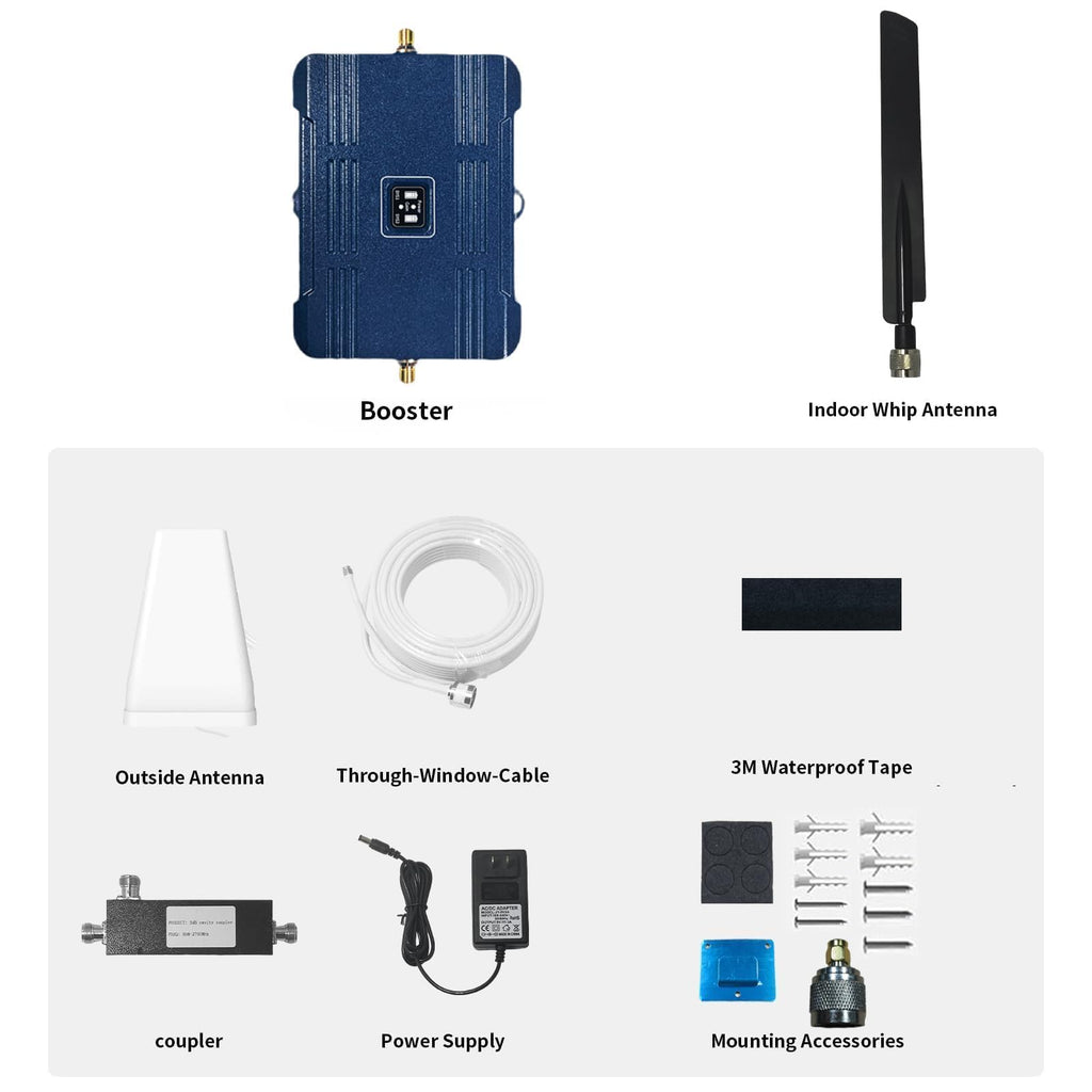 Cell Phone Booster for Home & Office, Up to 3000 Sq.Ft, Supports Band 12/17/13/5 F90830
