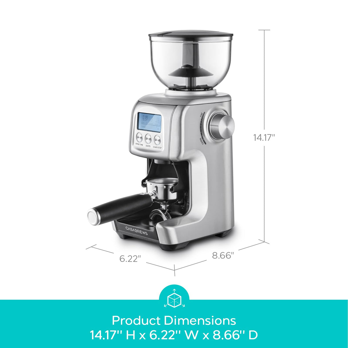 Electric Conical Burr Coffee Grinder with LCD Display A9510