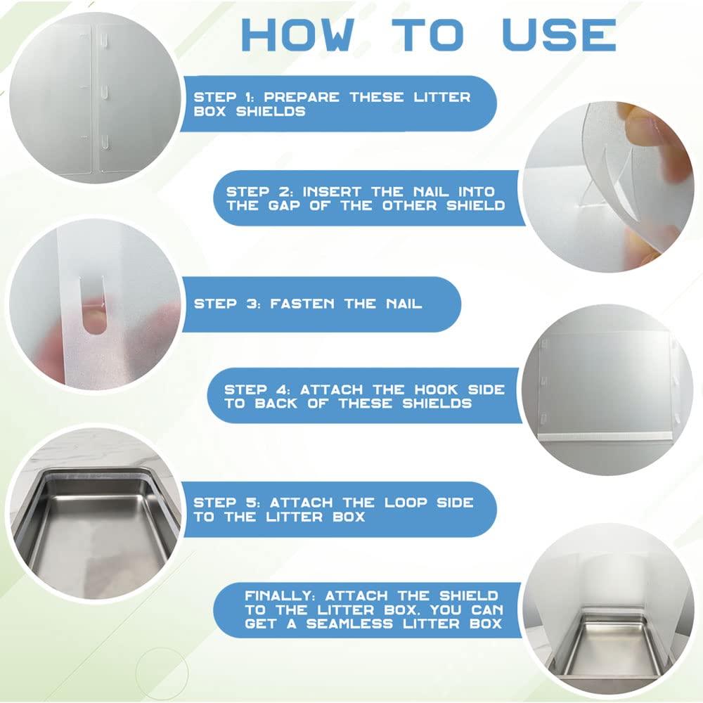 Connectable Cat Litter Box Pee Shield Splash Guard X606245