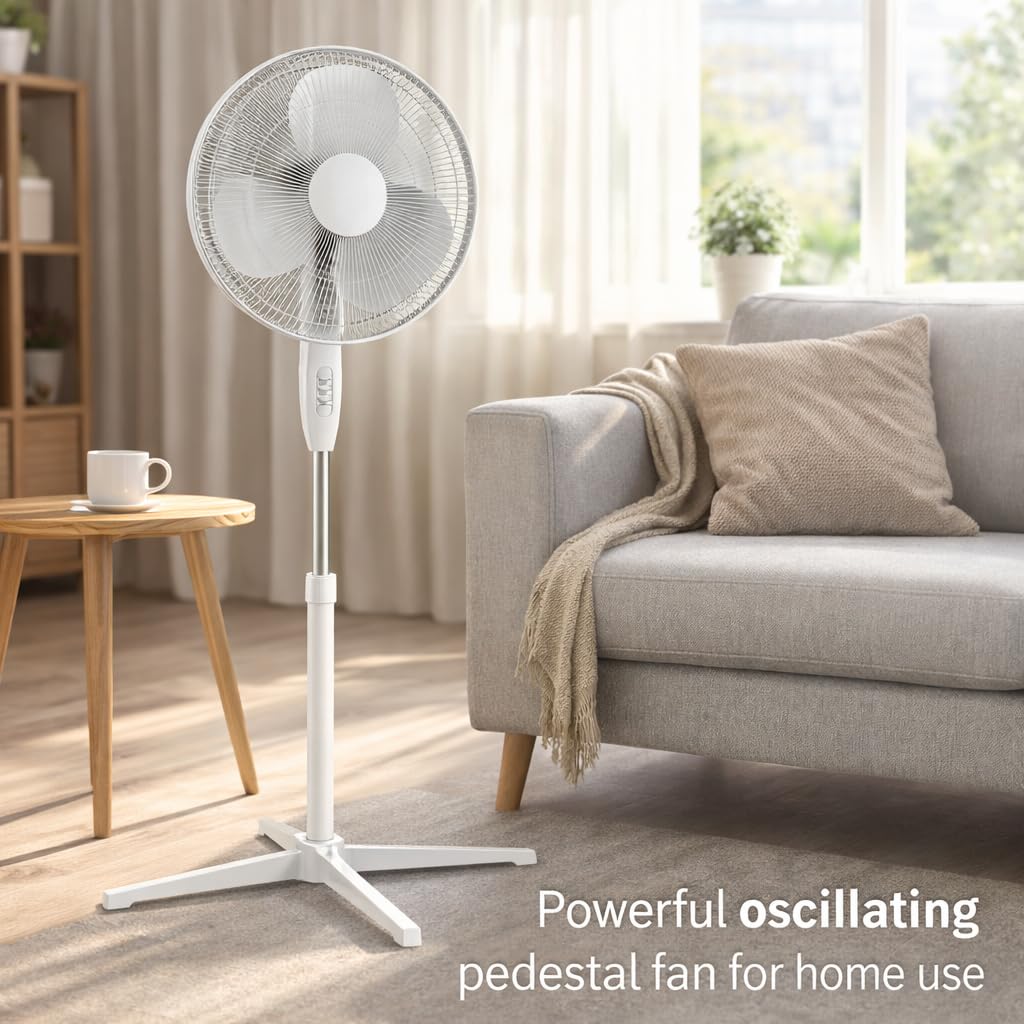 16 Inch Oscillating Pedestal Fan with Remote A62691
