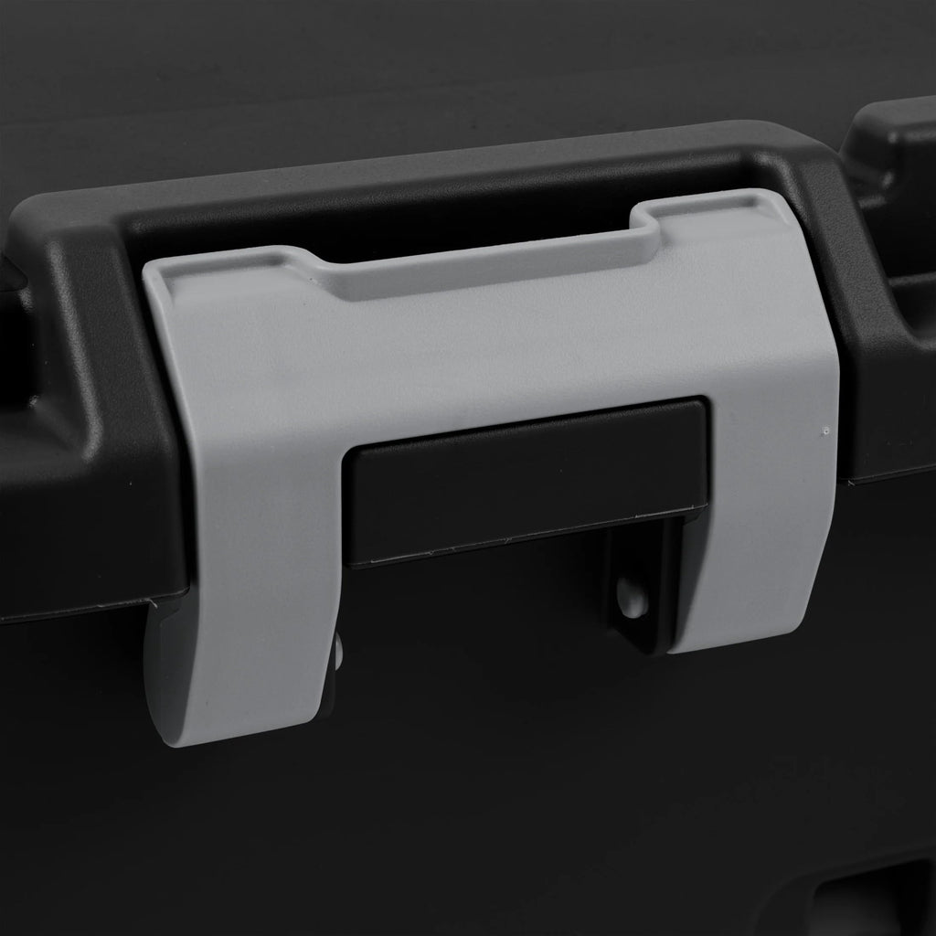 22 Gallon Black Wheeled Plastic Storage Trunk with Latching Lid L403