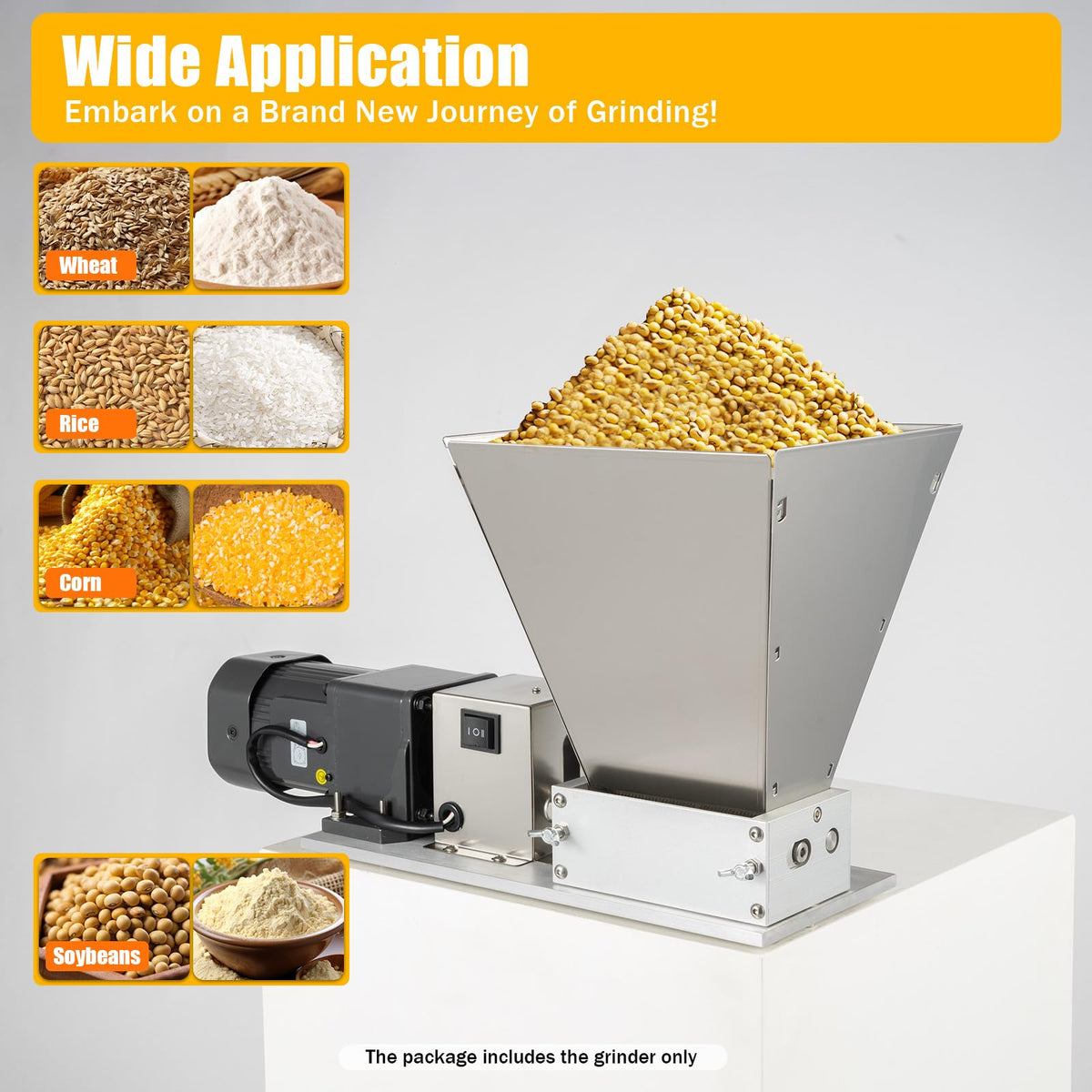 110V 60W Stainless Steel Grain Mill L928