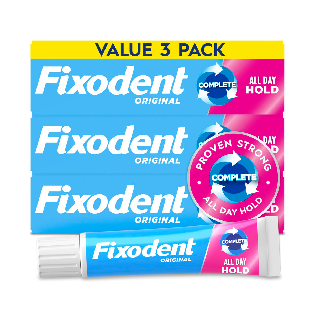 Denture Adhesive Cream 2.4 oz 3-Pack K64114