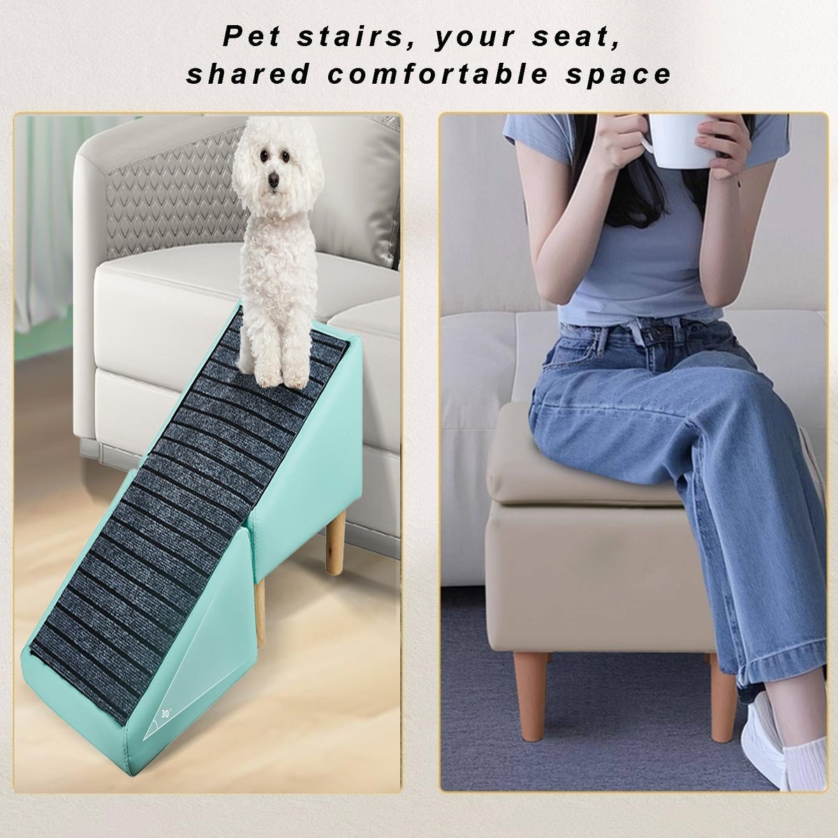 Foldable Non-Slip Pet Stairs and Ramp N7806