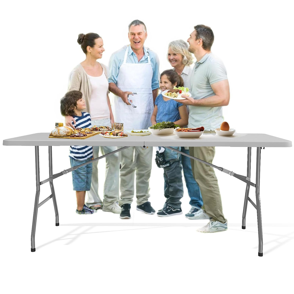 White 6FT Folding Table I49344