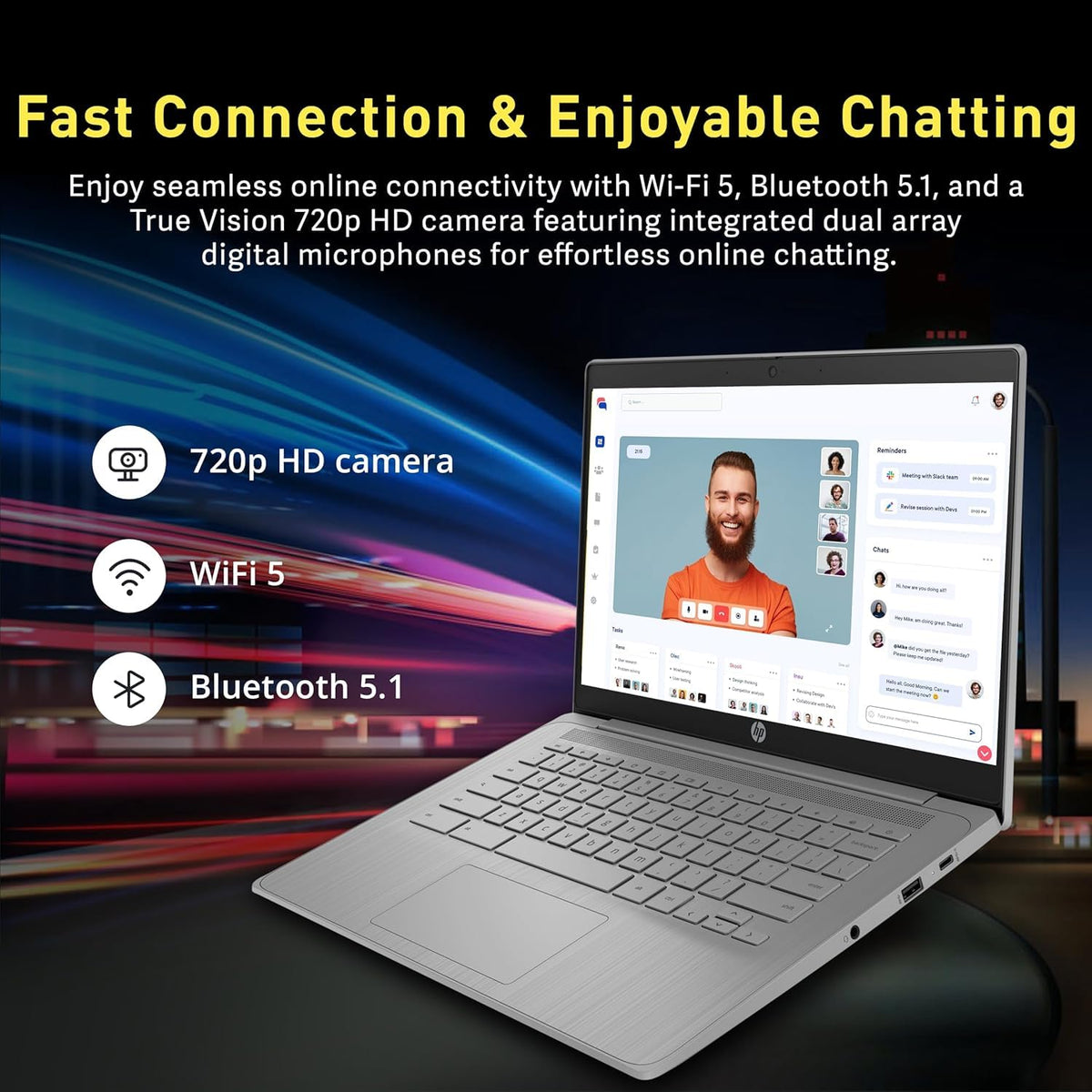 14" HD Chromebook, Quad-Core Celeron, 4GB RAM, 192GB Storage P8474
