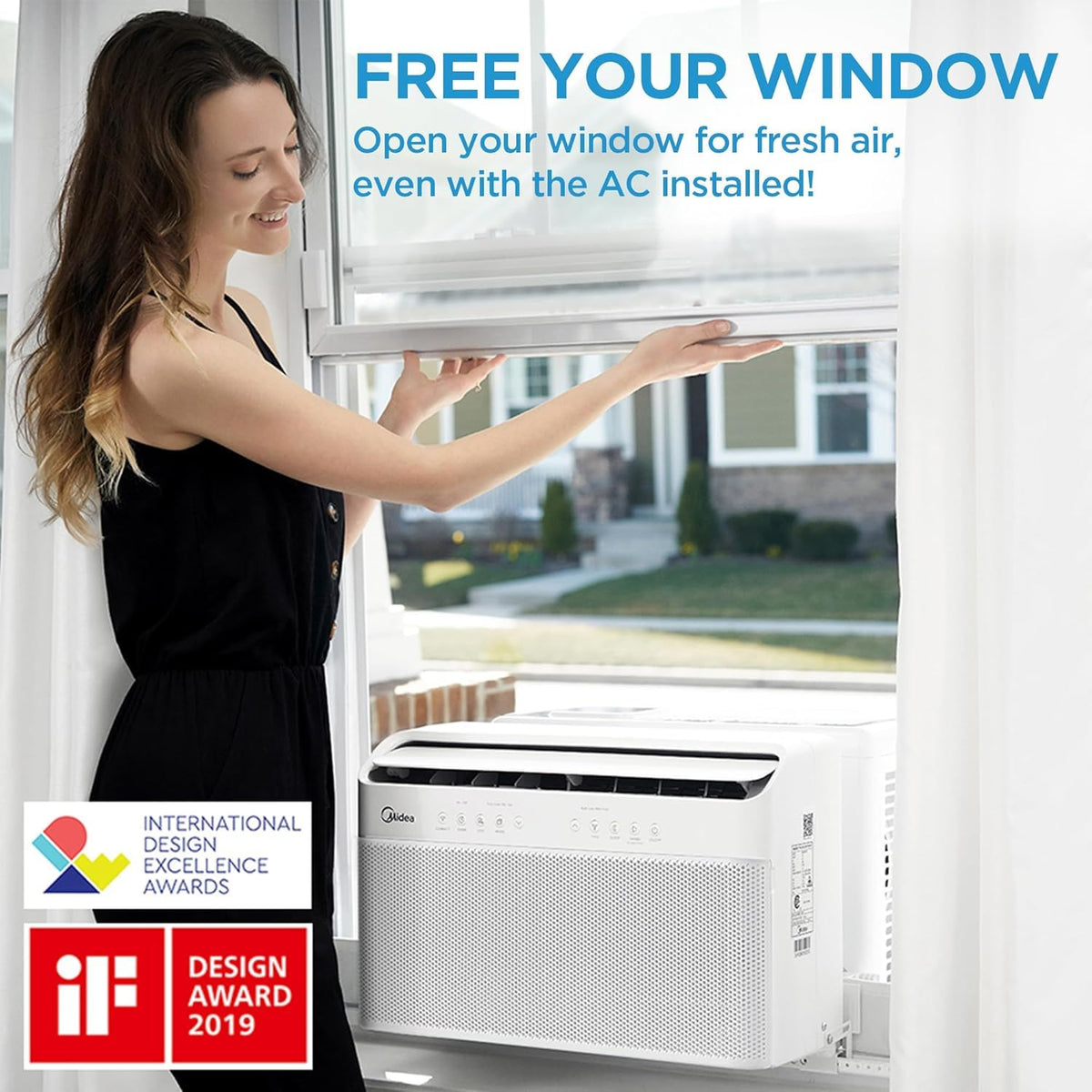 12,000 BTU U-Shaped Smart Inverter Window Air Conditioner M867921