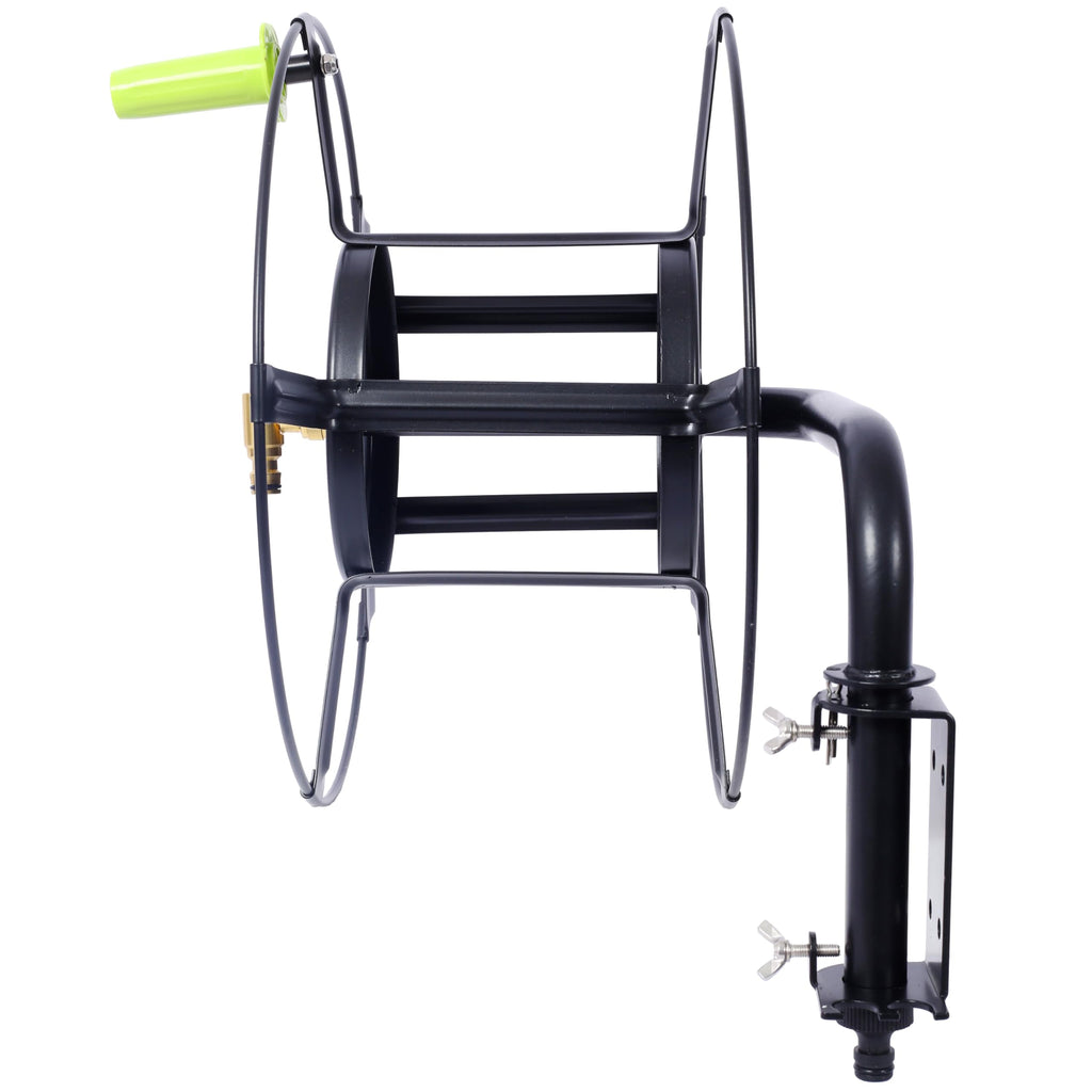 Black Heavy Duty Steel Swivel Hose Reel L326884