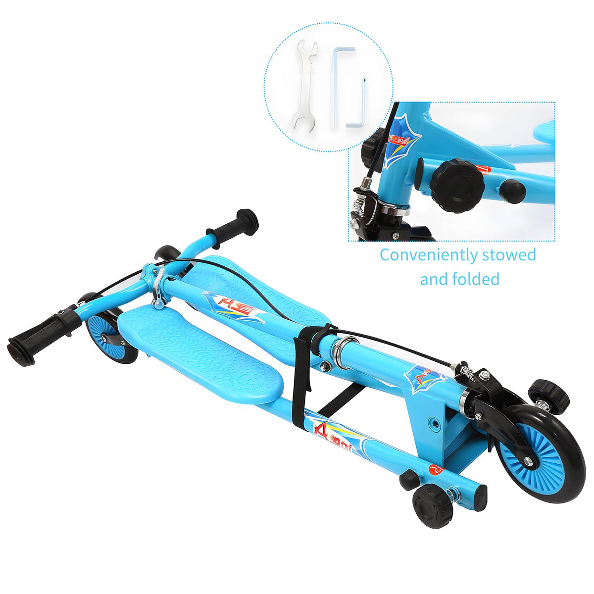 3 Wheels Drifting Scooter with Adjustable Height & Foldable X605106