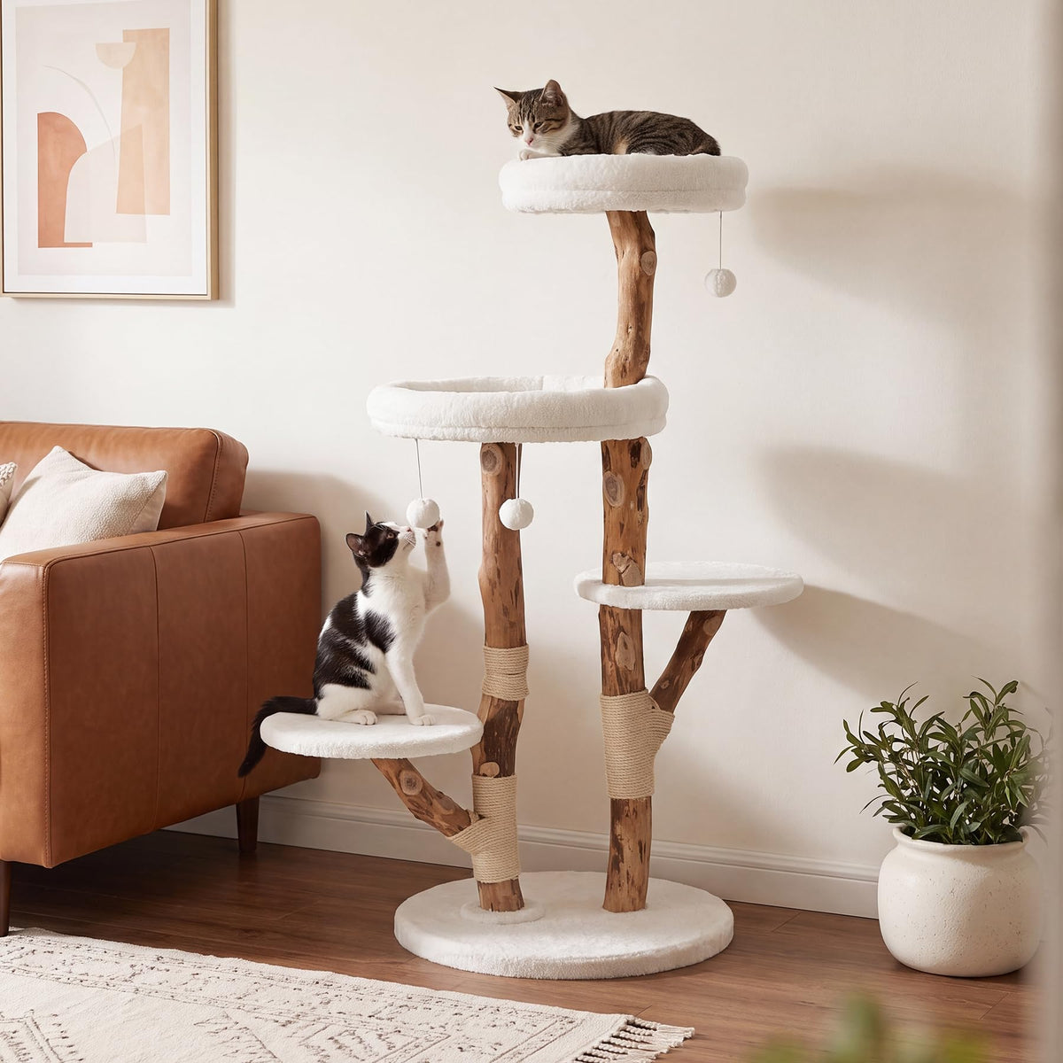 Cat Tree Tower with Scratching Post U732788
