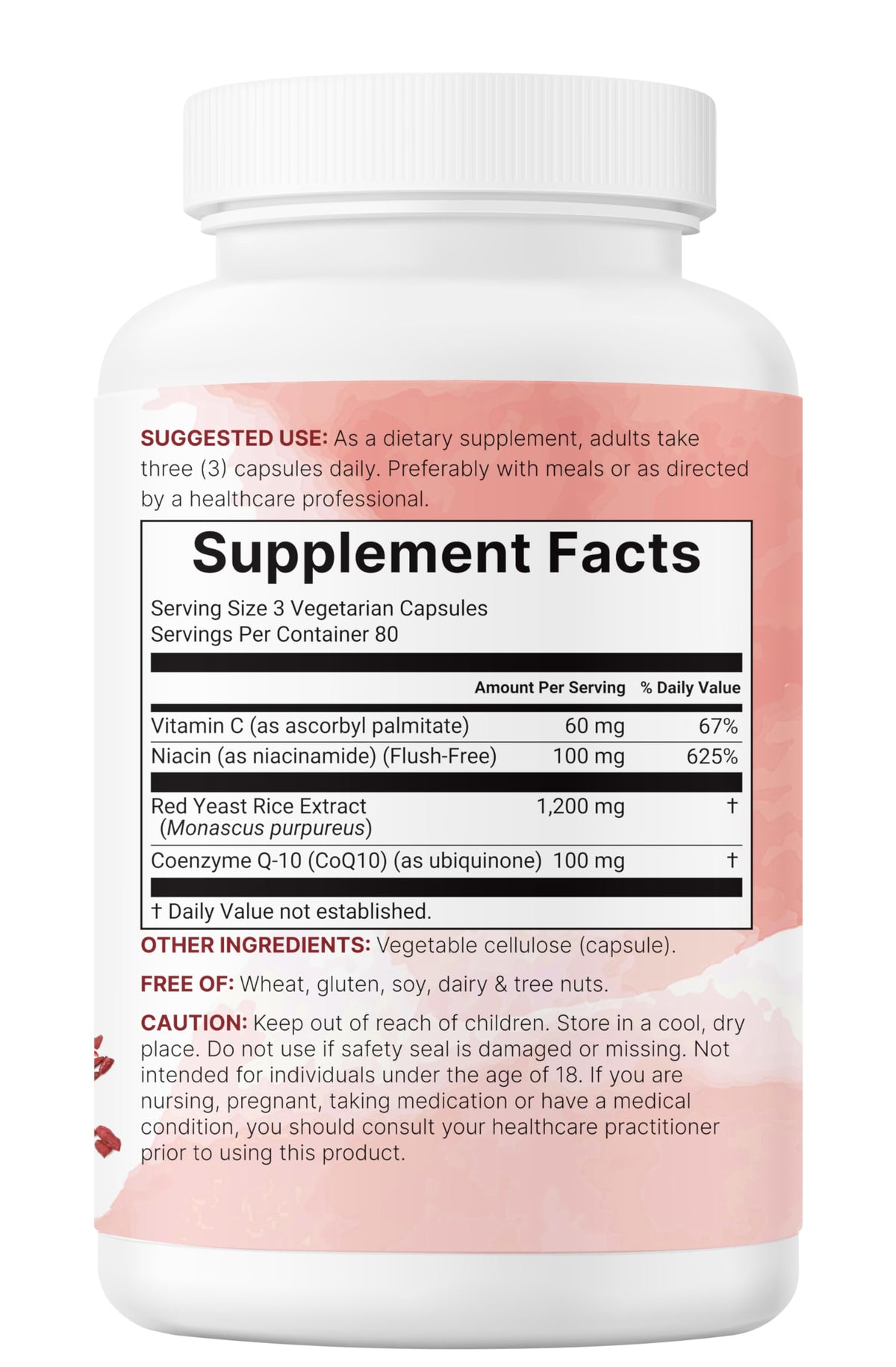 Red Yeast Rice with CoQ10 1200mg 240 Veggie Capsules A143