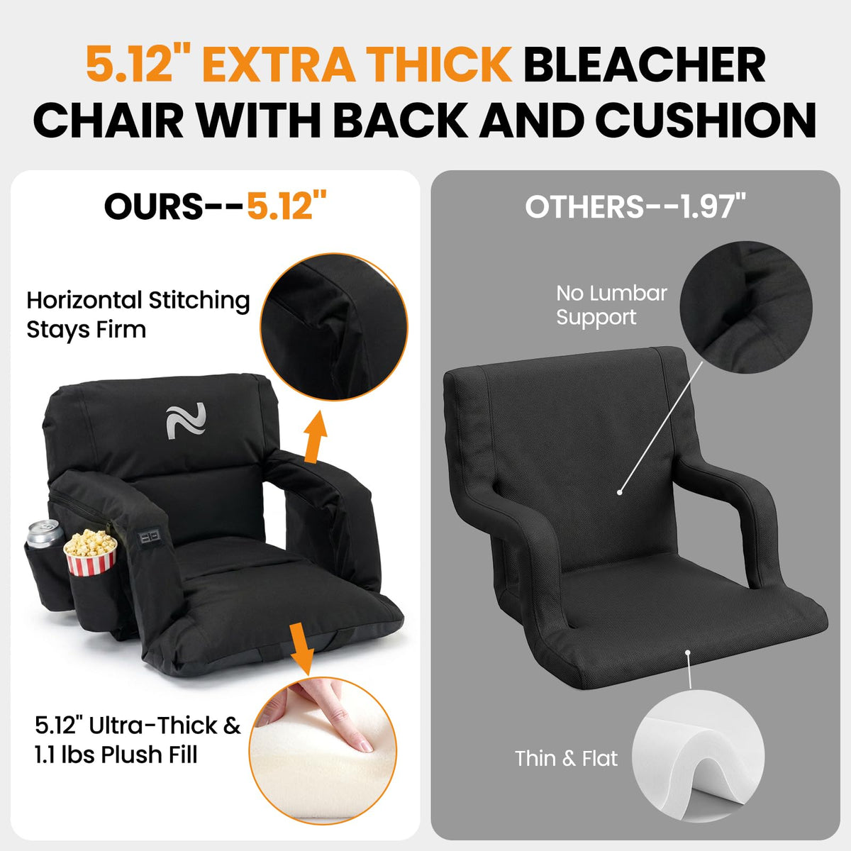 2 Pack Extra Thick Heated Stadium Seats E294742