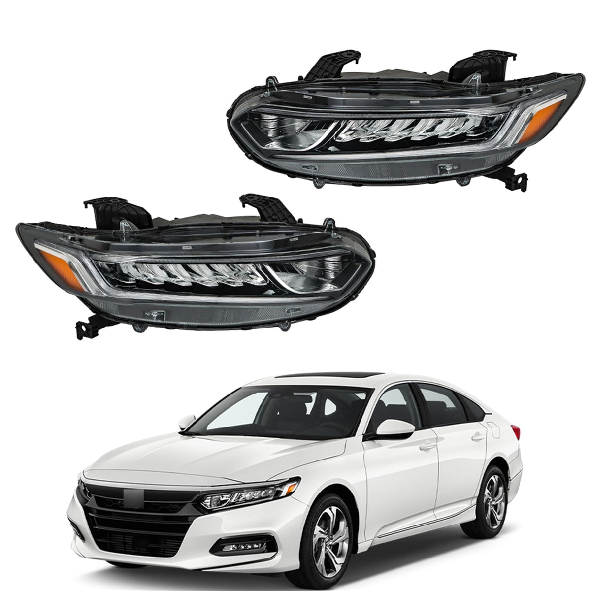 Halogen Headlight Assembly Set Driver and Passenger Side A3567
