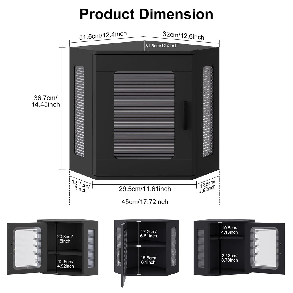 Large Black Wooden Bread Box with Acrylic Window Z46355