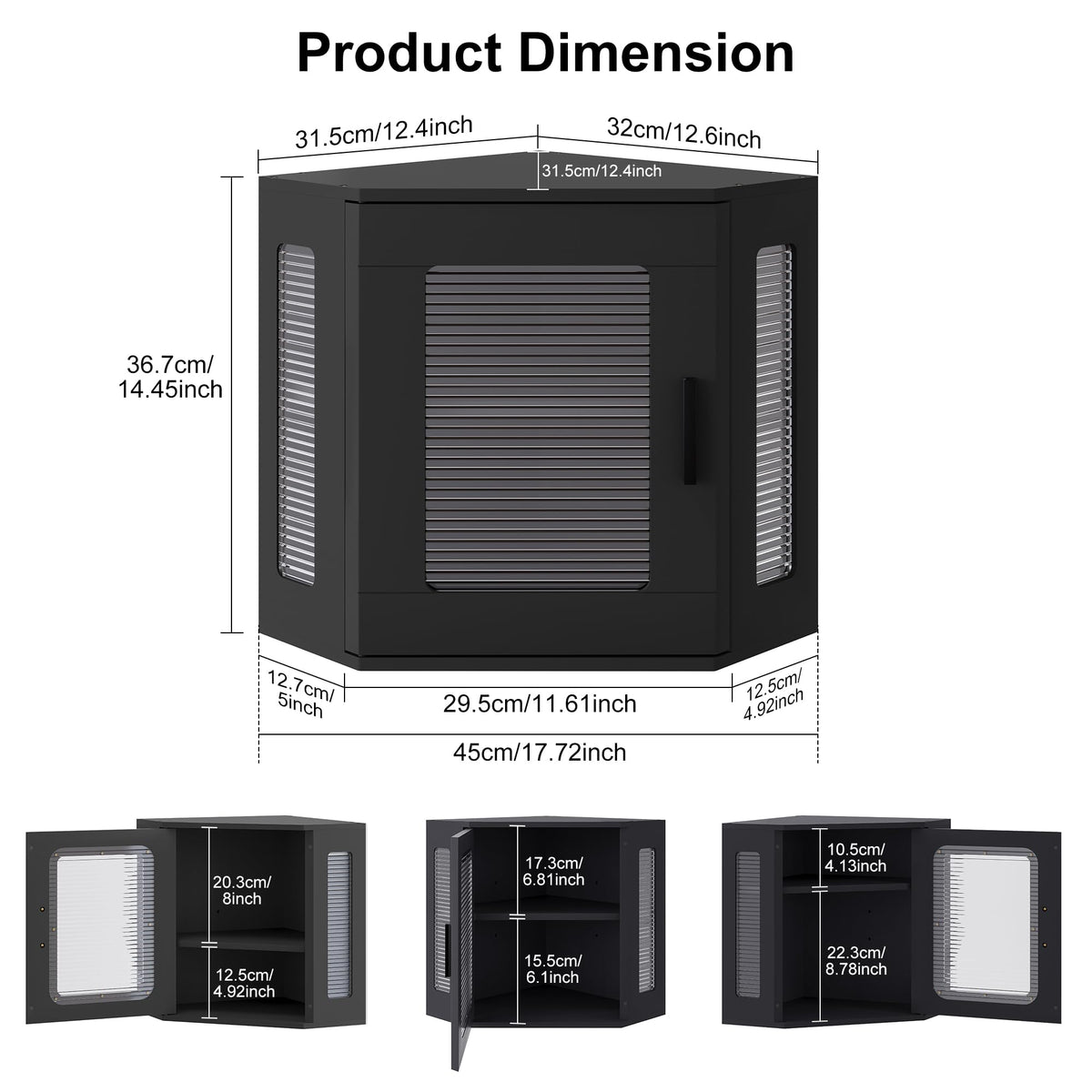 Large Black Wooden Bread Box with Acrylic Window Z46355