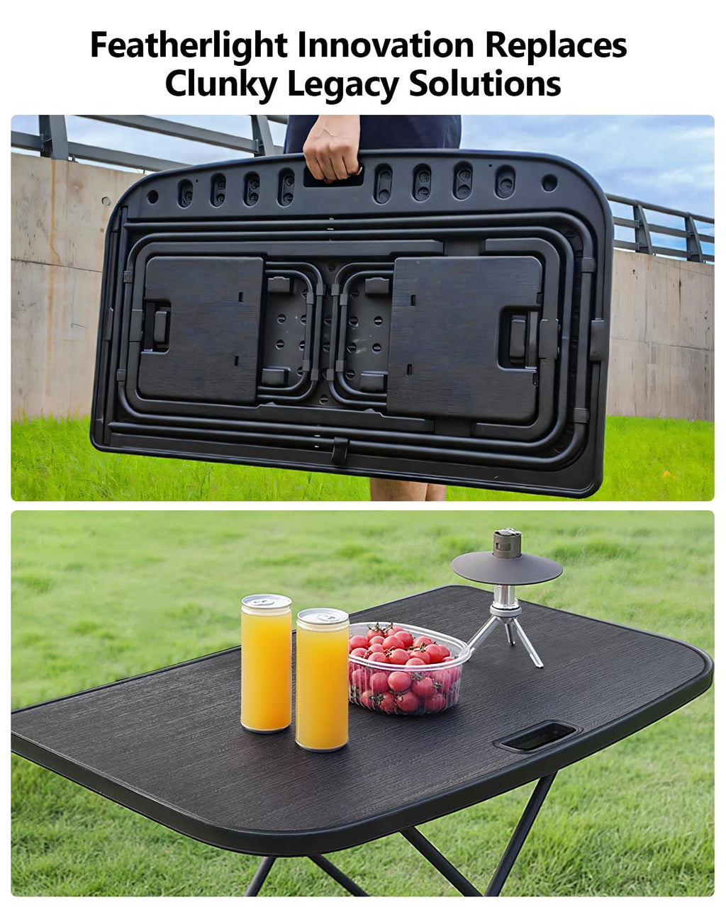 Portable Folding Camping Table with 2 Pack Chair D938
