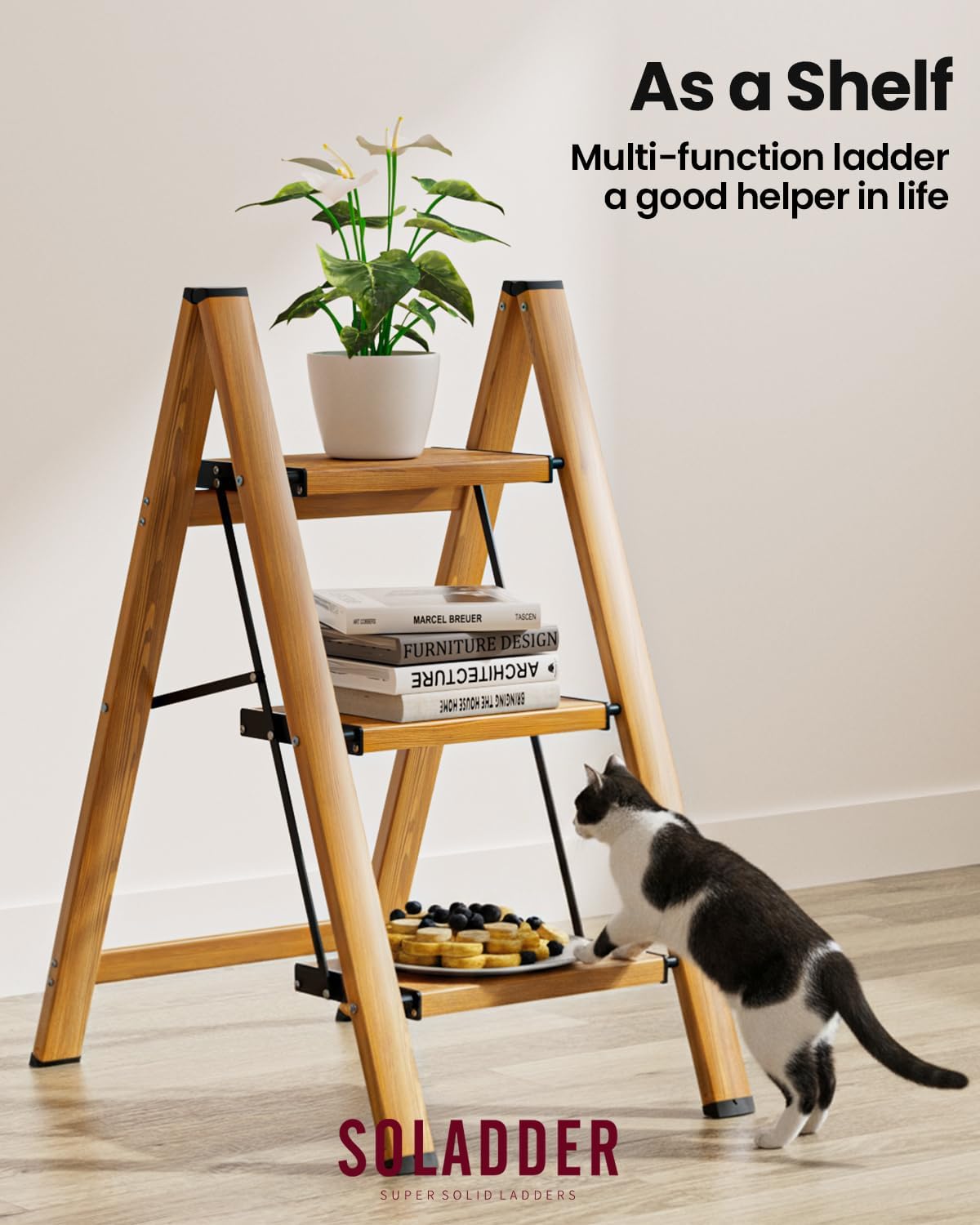 3 Step Lightweight Folding Step Stool T792074