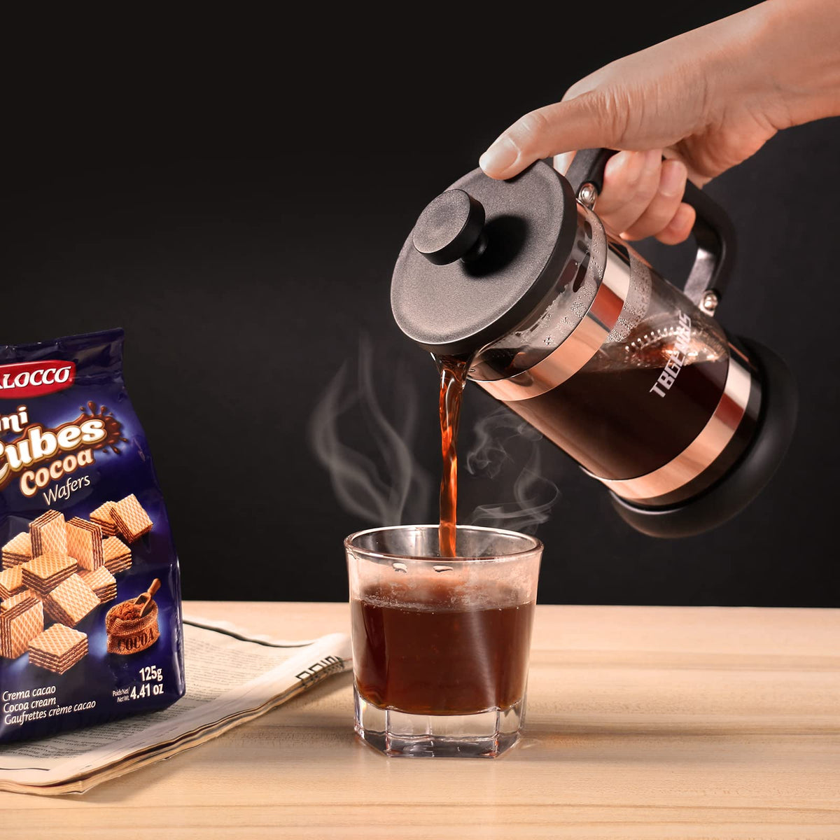 21 oz Borosilicate Glass French Press K6934