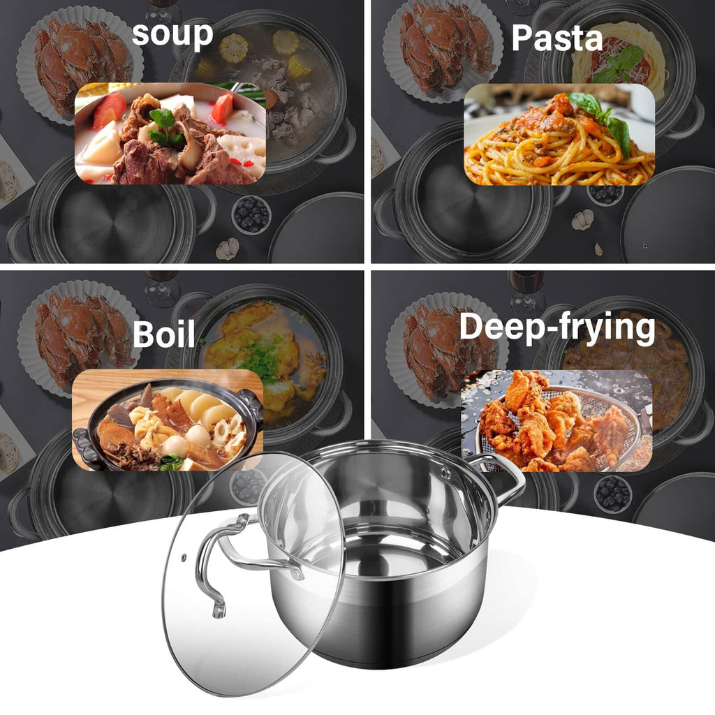 10 Quart Stainless Steel Stock Pot with Lid Q82711