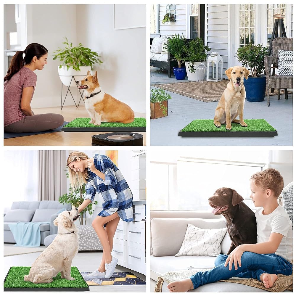 Artificial Dog Grass Pad with Tray 16x20 inches E936