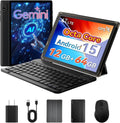 10 inch 2-in-1 Android 15 Tablet with Keyboard, Mouse, and Case, 4G LTE, 12GB RAM + 64GB ROM, Octa-Core, IPS Display, 5G Wi-Fi, GPS, Bluetooth L39653