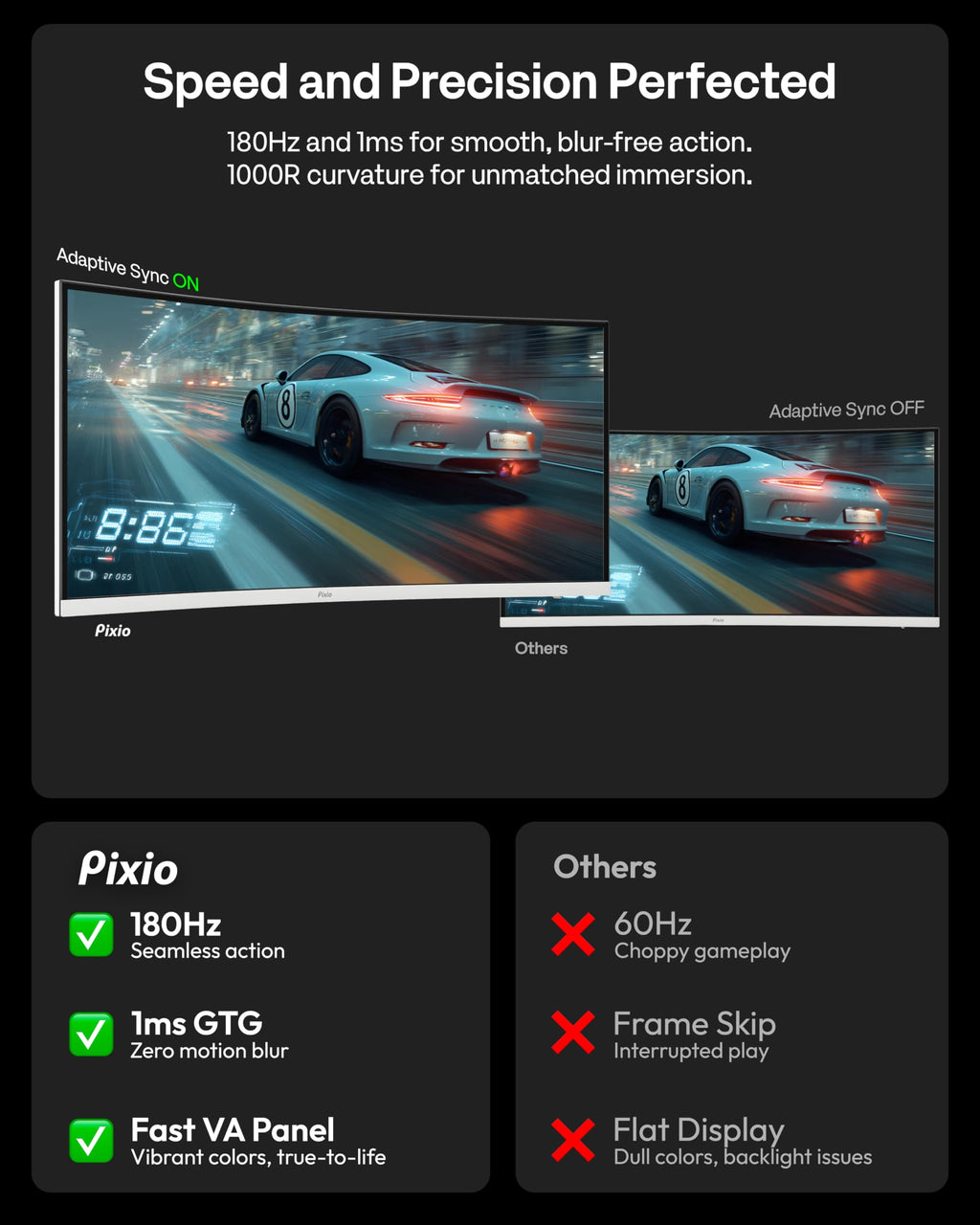White 34" 180Hz Curved Gaming Monitor G23184