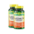 Cod Liver Oil Vitamins A & D3 100 Softgels Dietary Supplement Pack of 2 Q1187